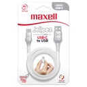 Maxell CB-JEL-USBC 4ft USB to USB-C Jelleez Cable Blanco