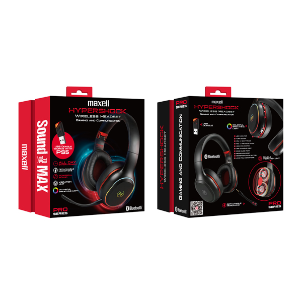 Maxell CA-BTVH BT Audifonos Hypershock Gaming con Vibración