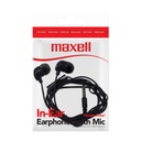 Maxell IN-BAX Audífonos con Micrófono Negro (50 Unidades)