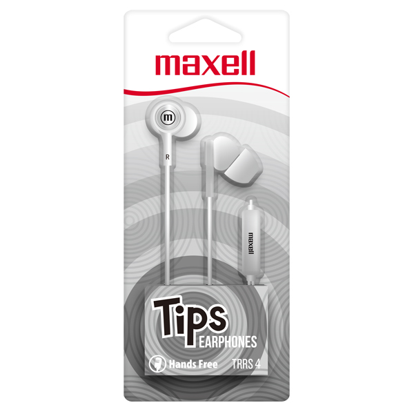 Maxell IN-TIPS In Ear Stereo Buds con Micrófono Blanco (12 Unidades)