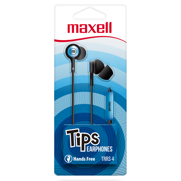 Maxell IN-TIPS In Ear Stereo Buds con Micrófono Azul (12 Unidades)
