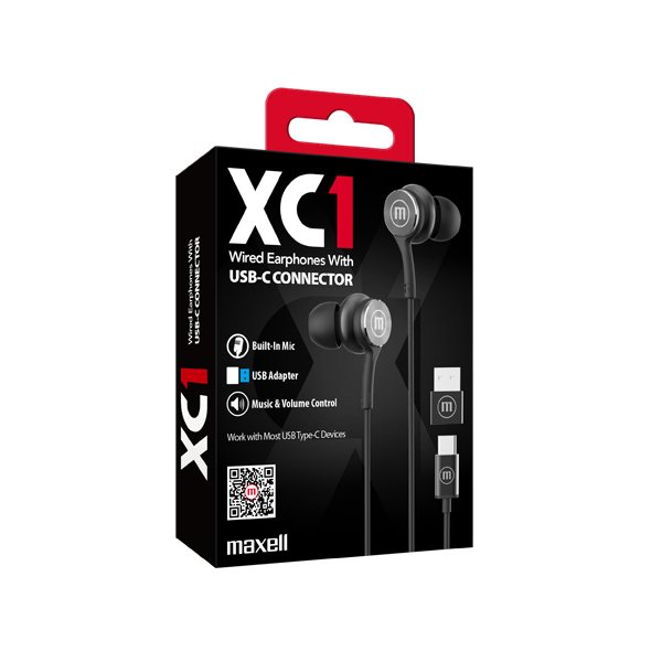 Maxell EB-XC1 Audífonos USB-C IN EAR Negros