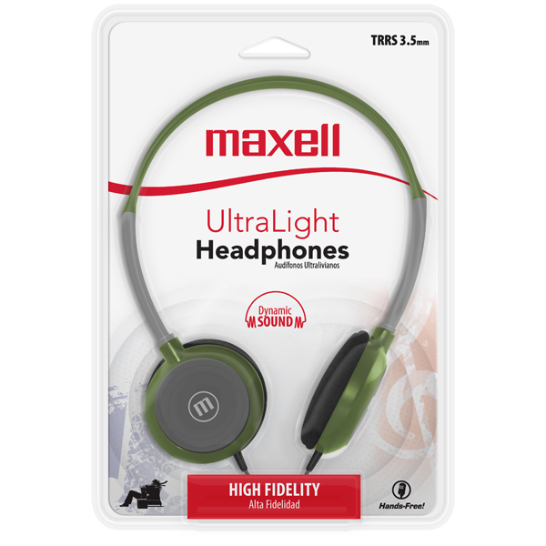 Maxell HP-200 Headband HP con Micrófono Verde Olivo (6 Unidades)