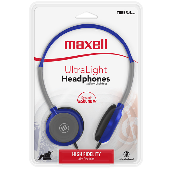 Maxell HP-200 Headband HP con Micrófono Azul (6 Unidades)