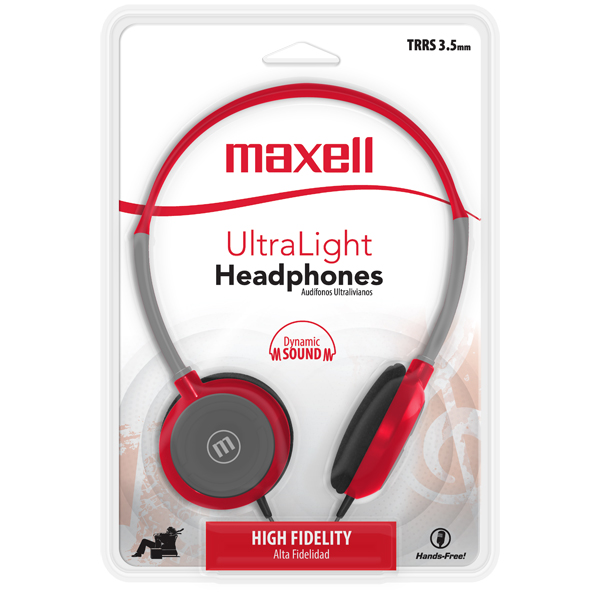 Maxell HP-200 Headband HP con Micrófono Rojo (6 Unidades)