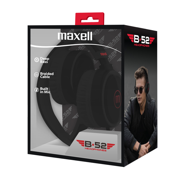 Maxell HP-B52 Full Size Headphone con Micrófono Gris/Blanco