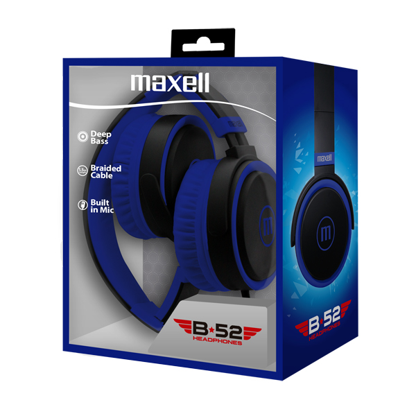Maxell HP-B52 Full Size Headphone con Micrófono Gris/Azul