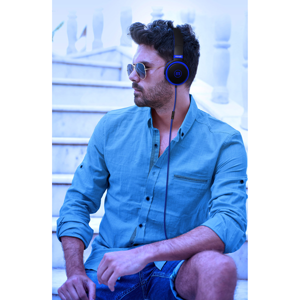 Maxell HP-B52 Full Size Headphone con Micrófono Gris/Azul