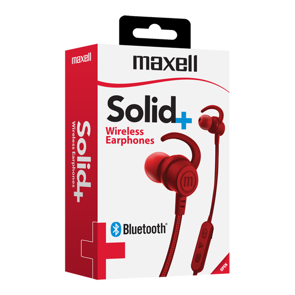 Maxell EB-BT100 BT Solid Earphone Rojo Fuji