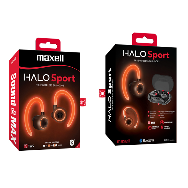 Maxell EB-BTTWSH BT TWS Halo Wireless Earbuds Negro