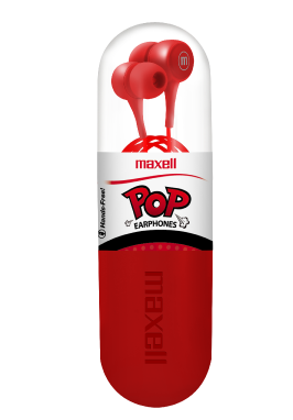 Maxell IN-POP IN EAR Audífonos Estéreo con Micrófono 20 Negros/20 Blancos/10 Azules/10 Rojos