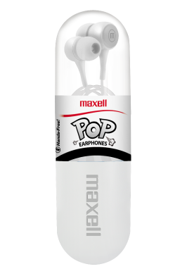 Maxell IN-POP IN EAR Audífonos Estéreo con Micrófono 20 Negros/20 Blancos/10 Azules/10 Rojos