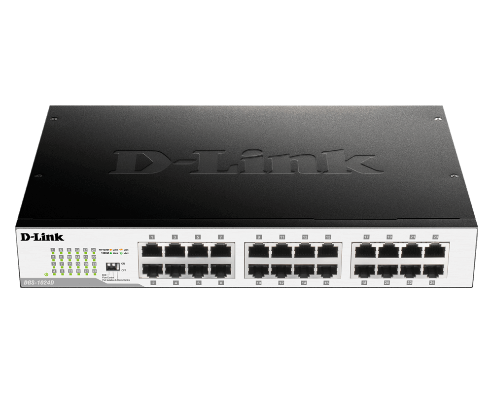 D-Link DGS-1024D 24-Port Switch de montaje en rack Gigabit