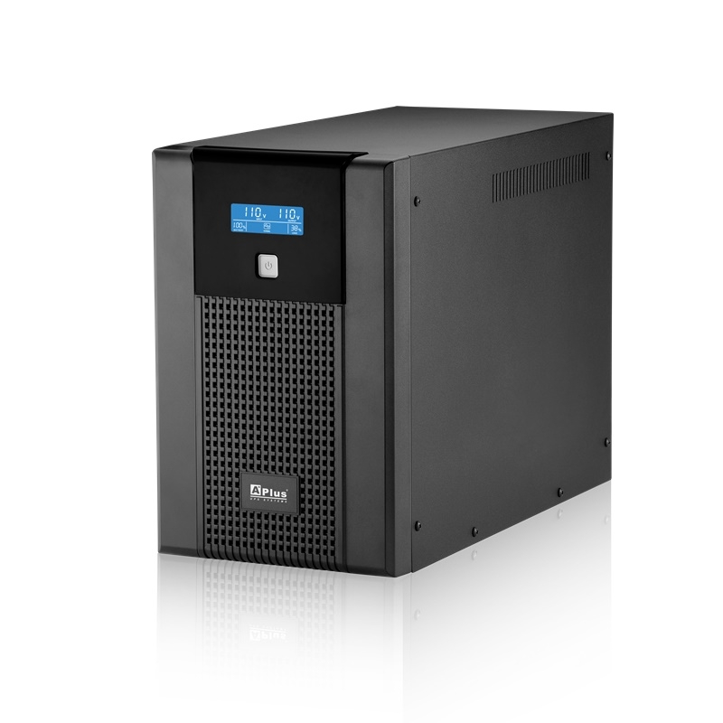 APlus PLUS 5LB-U3000N UPS Backup 3000VA para PC escritorio con pantalla LCD, Line Interactive UPS 3000VA/1800W, 8 Salidas, Interfaz LCD, Software Incluido