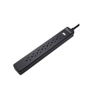 APlus PlusExtend 3-10A-15M Regleta con Protección de Sobrecarga, 10A, 7 Salidas, Cable de 1.5m, 900J