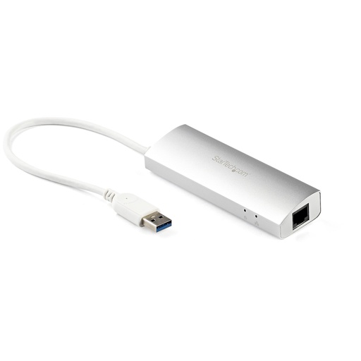 [ST3300G3UA] StarTech.com USB 3.0 to Ethernet Adapter, 3 Puertos USB 3.0 Hub con 10/100/1000M Gigabit Ethernet LAN