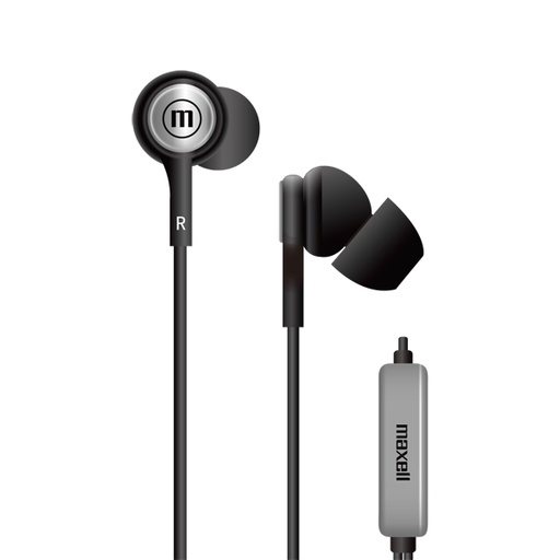 [348120] Maxell IN-TIPS In Ear Stereo Buds con Micrófono Negro (12 Unidades)