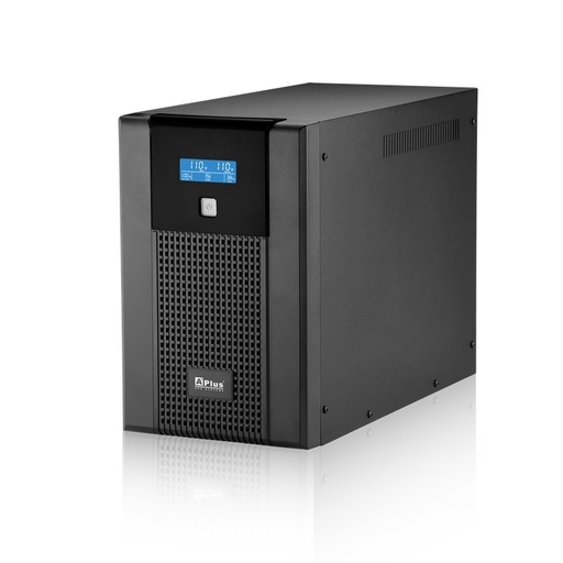 [PLUS 5LB-U3000N] APlus PLUS 5LB-U3000N UPS Backup 3000VA para PC escritorio con pantalla LCD, Line Interactive UPS 3000VA/1800W, 8 Salidas, Interfaz LCD, Software Incluido
