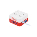 APlus PlusExtend 8-10A-12M Protección de Sobretensión 10AMP 900J, 4 Salidas con 4 USB Carga Inteligente, Cable de 1.2M