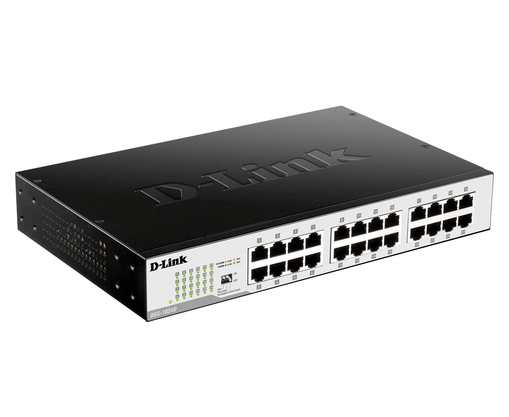 D-Link DGS-1024D 24-Port Switch de montaje en rack Gigabit