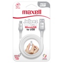 Maxell CB-JEL-Micro-4ft USB to USB-C Jelleez Cable Blanco