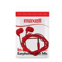 Maxell IN-BAX Audífonos con Micrófono Rojo (50 Unidades)