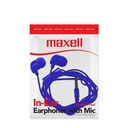 Maxell IN-BAX Audífonos con Micrófono Azul (50 Unidades)