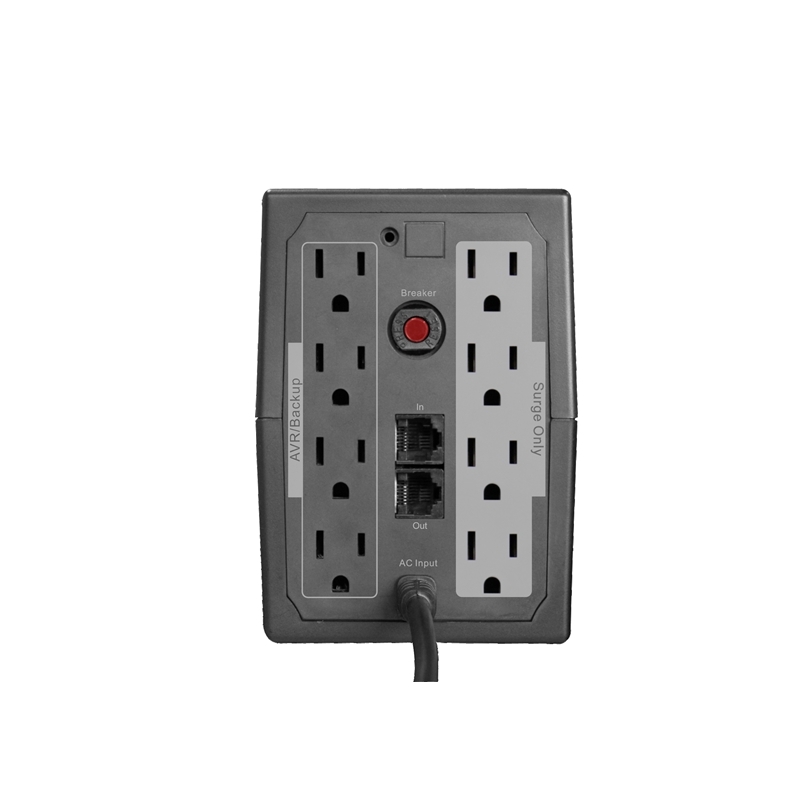 BACKUPS 600VA PARA PC ESCRITORIO:LINE INTERACTIVE UPS 600VA/480W, 8 SALIDAS