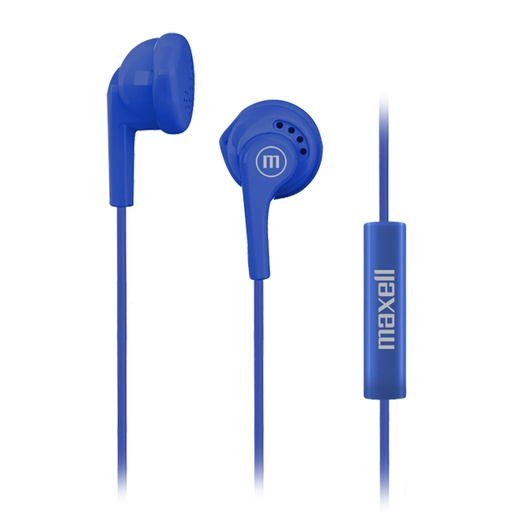 [347362] Maxell EB-MIC Earbuds con Micrófono Azul Marino (12 Unidades)