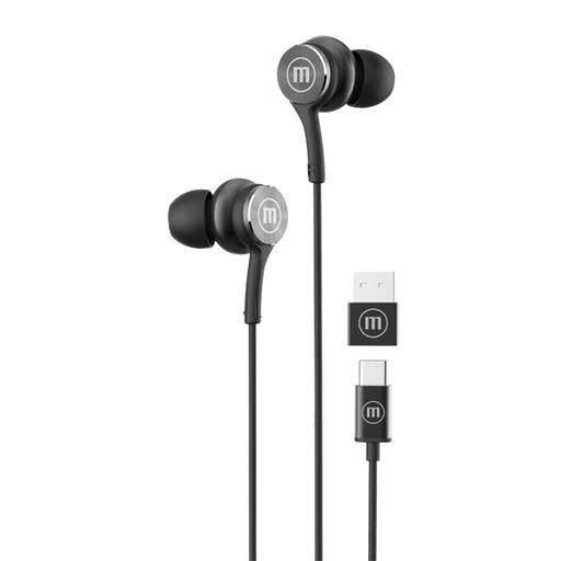 [348531] Maxell EB-XC1 Audífonos USB-C IN EAR Negros