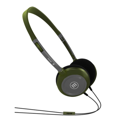 [348406] Maxell HP-200 Headband HP con Micrófono Verde Olivo (6 Unidades)