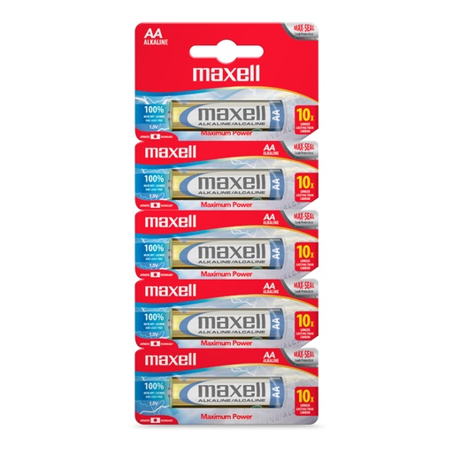 [8008506800028] Maxell LR06 5PK Batería Alcalina AA 1,5VOLTS Precio x 5  Unidad