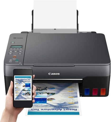 [4468C002AA] Canon PIXMA G3260 MegaTank Wireless Color All-in-One Borderless Printer (4468C002AA)
- Integrated Ink Tanks - Up to 6,000 pages BW / 7,700 pages Color